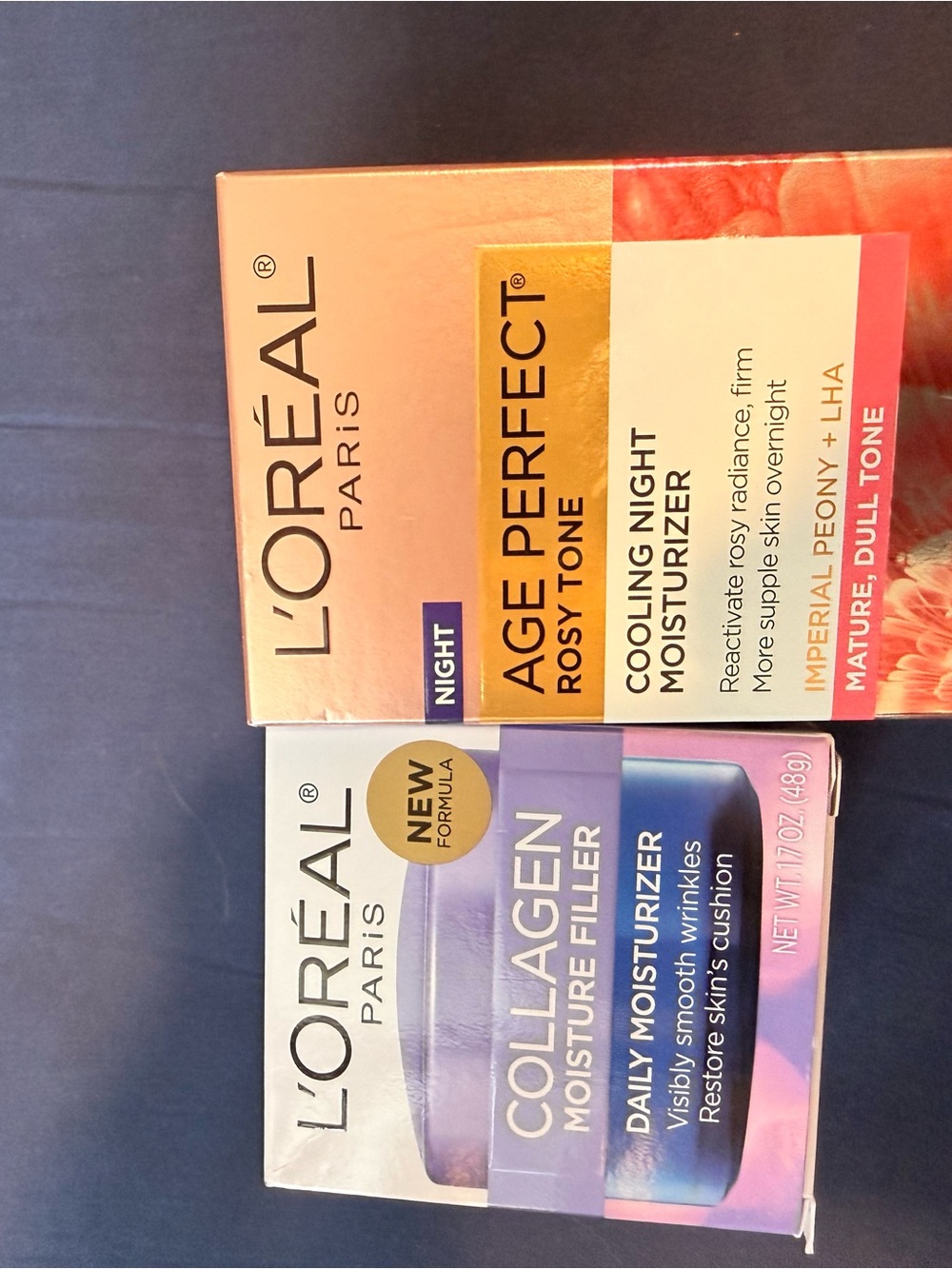 L'Oreal Age Perfect Rosy Tone & Collagen Moisturizer Duo – Pink, Purple, Gold